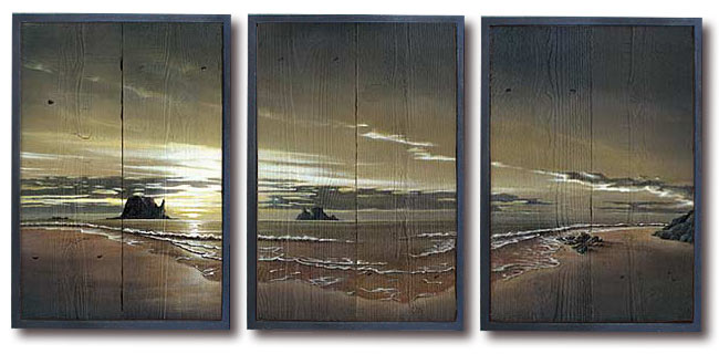 art work - painting - Inlet - Tryptic