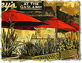 gas lamp front row