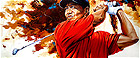 staring down the green - Tiger Woods - figurative painting