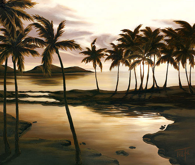 art work - painting - sunset lagoon