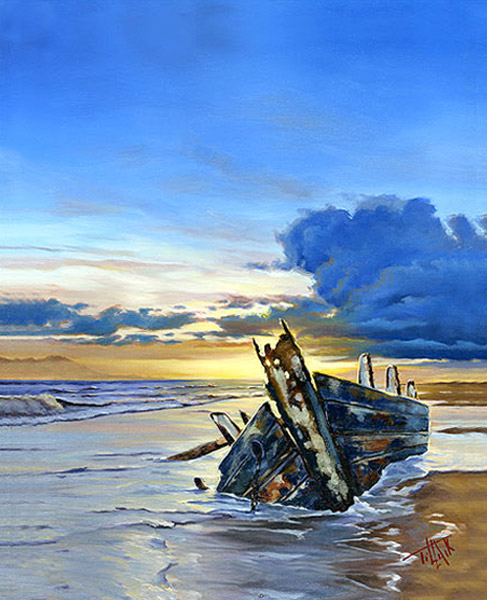 art work - painting - weary sailor