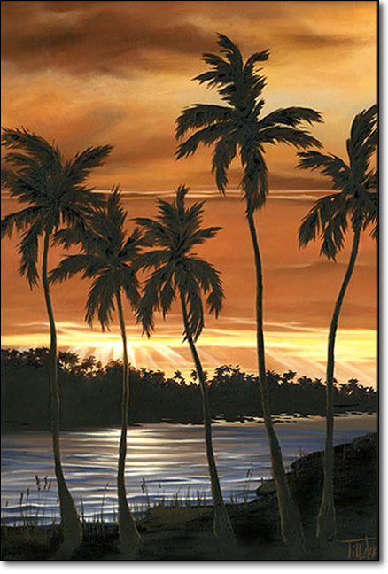 art work - painting - sunset lagoon