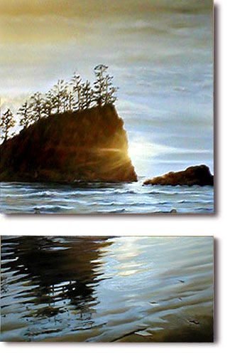 art - oil painting - moody reflections