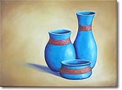 art - oil painting - 3 pots