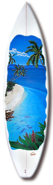 surfboard art - Painting  - palm beach