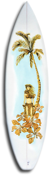 surfboard art - Painting  - Serentiy